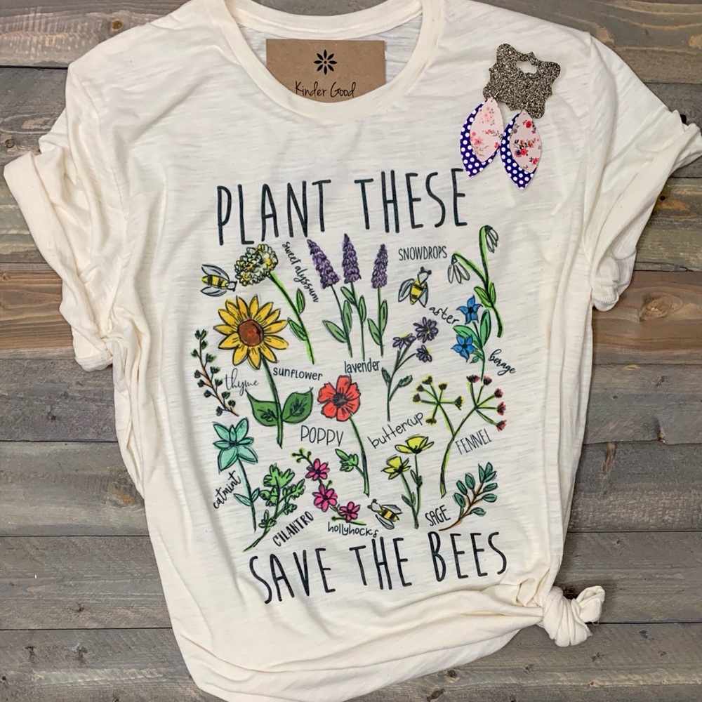 Plant These Save the Bees Slub Tee T-shirt